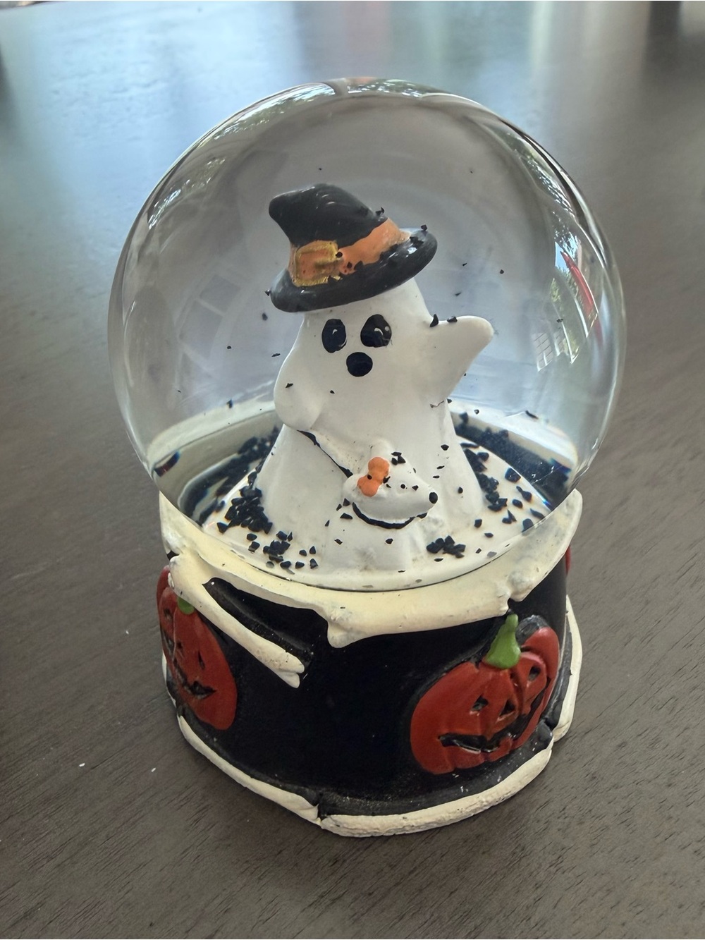 Halloween Ghost & Witch Snow Globes Set - Festive Black and White Décor - Picture 2 of 4